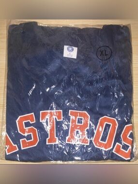 Navy Blue Varsity Button-Up Top with Orange Lettering